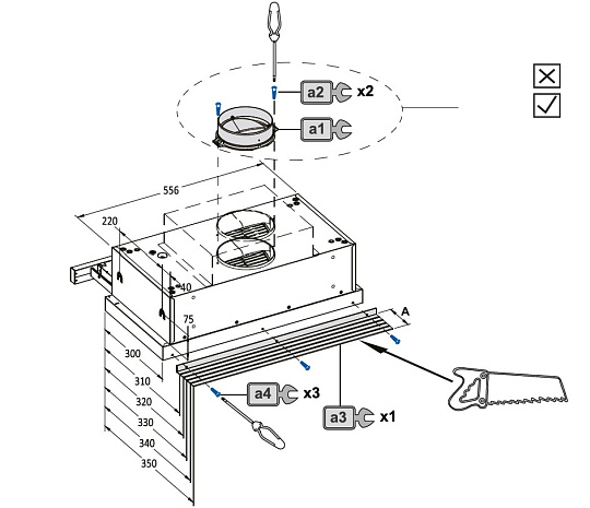 Вытяжка с выдвижным экраном KHP 69617 DGN