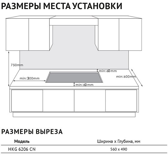 Комбинированная варочная панель HKG 6206 CN